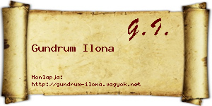 Gundrum Ilona névjegykártya